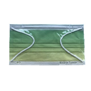 統潔醫療口罩盒裝30片 單片獨立包裝 素色彩色漸層圖案 金屬鼻樑條 台灣製造雙鋼印成人平面, 牛油果綠(盒裝30片), 1個