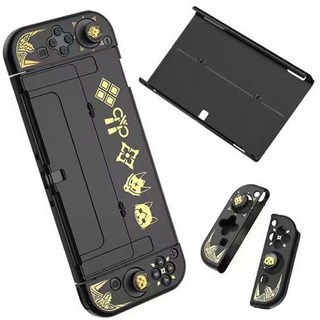 良值 Switch OLED魔物獵人 崛起 破曉 主機殼 主機 保護套, 黑色OLED主機保護套, 1個