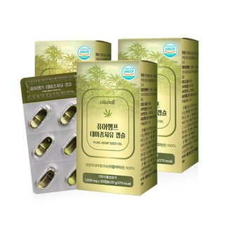 엑스트라버진 대마종자유 캡슐 햄프씨드오일, 7개, 30정