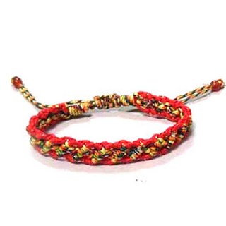 開運紅色邊與五色線手環