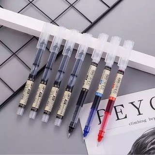 中性筆 原子筆 走珠筆 直液式針管筆 速乾原子筆 0.5mm 超大容量 辦公簽字筆 紅筆 黑筆 藍筆, 1個