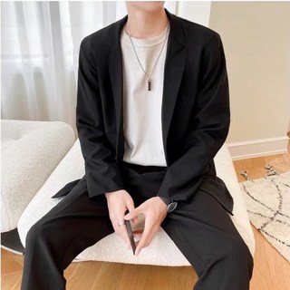 新款 休閒西裝外套男M-3XL 輕熟風西裝 高級感上衣單件 商務正裝 氣質韓版小西裝 單排扣免燙西裝 潮男穿搭