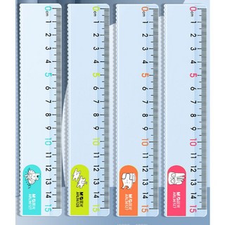 塑膠直尺 15/30cm 折疊尺 事務尺 藍格尺 方格尺 短尺 長尺 波浪尺 - 學生獎品, 顏色隨機 20cm波浪尺, 1個