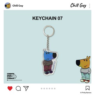Chill Guy 匙扣 CG-Keychain-07，精巧鑰匙圈，時尚配件，耐用材質，輕巧便攜, 1個