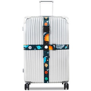 十字行李束帶 印花圖案 行李箱綁帶 行李箱固定帶