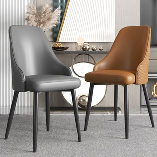 가죽 디자인체어 카페 식탁 의자 2개입, 2개, 그레이