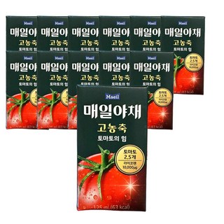 매일유업 매일야채 고농축 토마토의 힘 주스 선물세트, 125ml, 12개