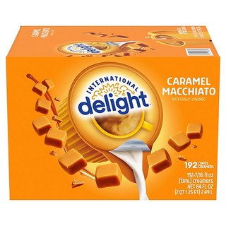 International Delight 딜라이트 카라멜 마끼아또 커피 싱글 크리머 크림 192개입, 1개
