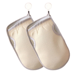 누리아띠 부들부들 때수건 저자극 목욕 때밀이 타월, 1개, 2개입, 아이보리