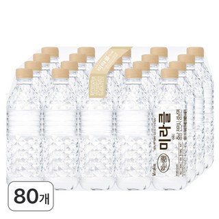 미라클 샘물 무라벨, 80개, 500ml