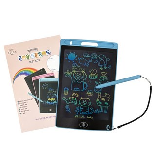 벨베이비 유아용 드로잉패드 8.5인치 전자칠판 LCD, 1개, 스카이블루