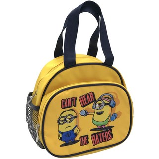 小小兵卡通雙層便當袋【台灣正版現貨】，可愛保溫便當盒，學生上班族便攜餐袋, 1個, 黃