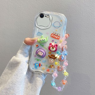 나무나라 아이폰 12 13 14 PRO MAX PLUS 웨이브 입체 캐릭터 스트랩 투명 케이스 CY272