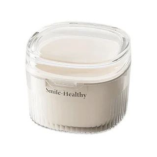 2025 핫 신제품 틀니 보관함 케이스 칫솔 세트 치아 유지 용 컵 포함, 01 white