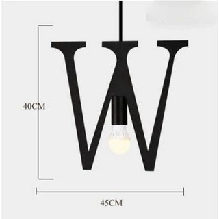 레일 알파벳 조명 식탁등 팬던트 데코장식, 1개, W
