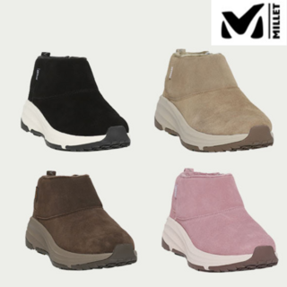 (정품) 밀레 여성 겨울 방한화 천연가죽 스웨이드 따뜻한 보온성 부츠형 방한신발