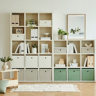 한샘 샘 폴리 수납바스켓 모음, 크림, 3개