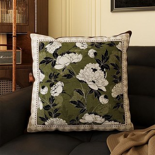 復古輕奢綠色抱枕美式復古抱枕中古風美拉德沙發靠背墊牀頭軟靠枕, 1件, 527