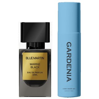 블루마틴 마린블랙 남자 남성 니치향수 시트러스 프루티 오션 은은한 향수 오드퍼퓸, 블루마틴 마린블랙 + 퍼퓸바디미스트, 1개, 30ml