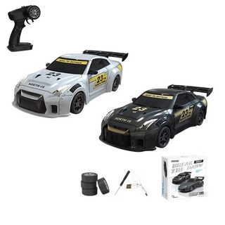 BRRRRT 1:43 兒童遙控甩尾車 LED燈光 4WD高速 甩尾競速 模型車, 黑.紫, 8個