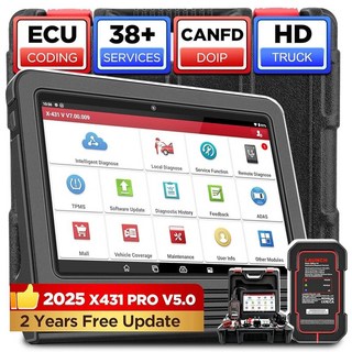 LAUNCH X431 Pro V5.0 2025 차세대 자동차 진단 스캐너 도구 CANFD 및 DOIP가 있는 OEM 블루투스 양방향 OBD2 스캔 모든 차량을 위한 38개 이상