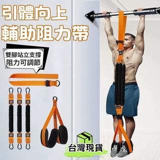 引體向上阻力帶可調節阻力拉力帶 吊單杠訓練帶 引體向上助力帶 引體向上輔助帶 引體向上彈力帶 拉單槓彈力帶, 1個, 3根新手款225磅阻力+把手無極調節