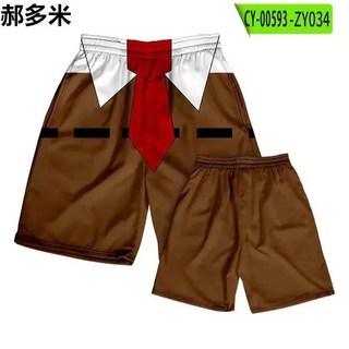 海綿寶寶 夏季新款寬鬆男女短袖短褲套裝, 1個, 短褲M