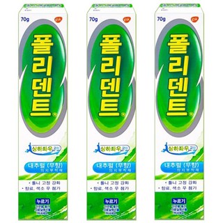 폴리덴트 틀니접착제 의치부착재 후레쉬민트 70g x3개, 3개