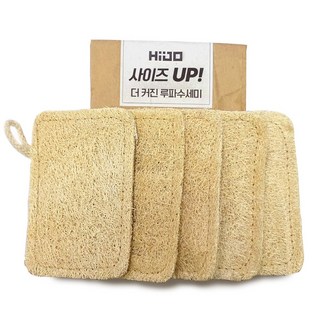 하이제이디 루파 천연 수세미 주방 제로웨이스트 친환경, 5개, 1개