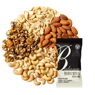 산과들에 원데이발란스블랙 하루견과 20g, 100개