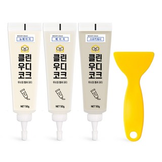 철물팩토리 퍼티 우디코크 마루바닥보수 메꾸미 보수제, 뉴베이지+베이지+스모키워시+PVC헤라, 1세트