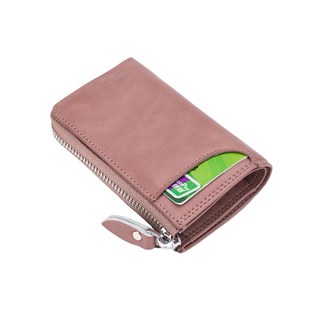 COWILDE 拉鍊鑰匙包，多卡位真皮錢包，簡約時尚設計，安全便攜，男女適用