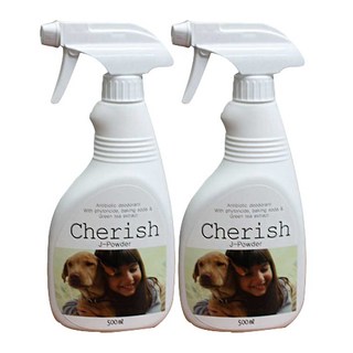 체리쉬 강아지 고양이 항균 소변 배변 냄새 제거 탈취제 파우더향, 2개, 500ml