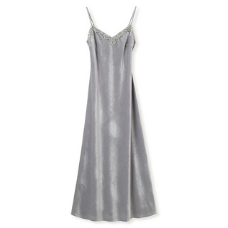 【輕奢高定】吊帶連衣裙 包臀連衣裙 鑲鑽連衣裙 長裙 晚禮服 宴會裙 新中式國風設計 收腰顯瘦 秋季新款 宴會派對必備, 灰色吊帶裙