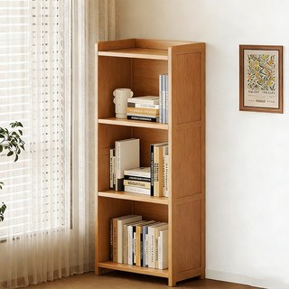 가남 모던 심플 가정용 책장 수납 선반 책장 실용, 4단, 브라운