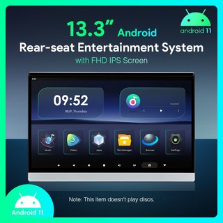 휴대용TV DMB 요양원 무선TV 병원 경비실 XTRONS 차량용 TV 머리 받침 13.3 인치 안드로이드 1920x1080P FHD IPS 터치 자동차 라디오 쿼드 코어 2 +