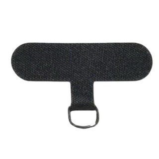 超薄手機掛繩墊片 多色可選 簡便安裝 適用各種手機殼, 黑色, 1個