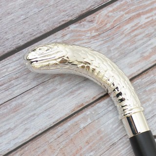 好好杖 大蟒蛇權杖 高級銅鍍純銀 外銷歐美精品 時尚配件 尊榮感, 1個, 大蟒蛇頭(不含木桿）