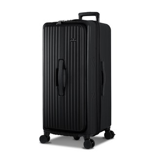 亞諾納 Arowana 河馬運動行李箱，前側開式設計，配備煞車避震輪，23.5吋/29.5吋可選, 赫本黑,29.5吋, 1個