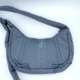 캉골 시즌신상 글로시 라운드 미니 크로스백 간편 휴대 가방 (블루)