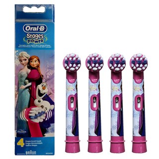 유아전동칫솔모 리필모 총 4 개 어린이 전동칫솔모 겨울왕국 교체용모, 4개, EB10
