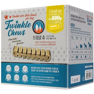 펫퍼스 트윙클츄 디스펜서 강아지덴탈껌 개껌 치석제거 강아지간식 입내샘제거 강아지껌, SS(초소형), 120개