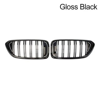 탄소 섬유 그릴 자동차 전면 키드니 후드 레이싱 BMW 6 시리즈 GT G32 2018-2020 더블 슬랫 ABS, [01] Gloss Black