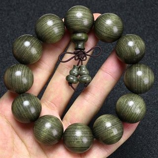 金絲楠木手串 烏木佛珠 水波紋