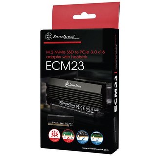 光華CUMA散熱精品*銀欣 SilverStone ECM23 M.2 SSD TO PCIe x4, 1個