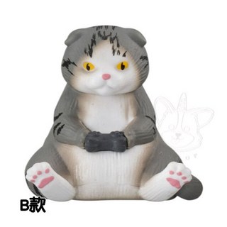 M.M小舖 BANDAI 轉蛋 打電動的動物們 電動 動物 扭蛋 貓熊 貓咪 狗狗 倉鼠 土撥鼠 全5款, 1個, B款/貓咪1C330