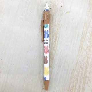 miffy 米飛兔 旋轉公仔 按壓式 原子筆 0.7mm 日本製 小鶴日貨, 1個, C-棕x白/彩色miffy, 棕白色