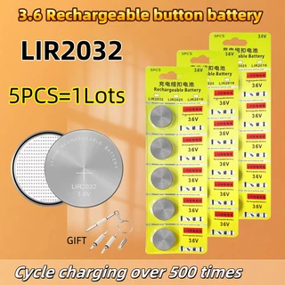 2-50PCS LIR2032 편리하게 충전 가능한 배터리 리튬 시계용 3.6v 40mAH 대체할 수 있습니다. 코인, 04 5PCS 3.6V LIR2032