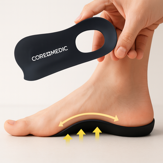 코어메딕 족저근막 아치 보조 기능성 깔창, 블랙, 1세트