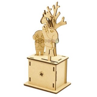 9세남아 코끼리 오토마타 나무 조립 장난감 만들기 교육키트 실험세트 원리이해 학교, 목공본드25g포함